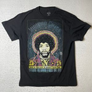 Radio‎ Days Jimi Hendrix Graphic T-Shirt Large Black Concert Golden Gate Park